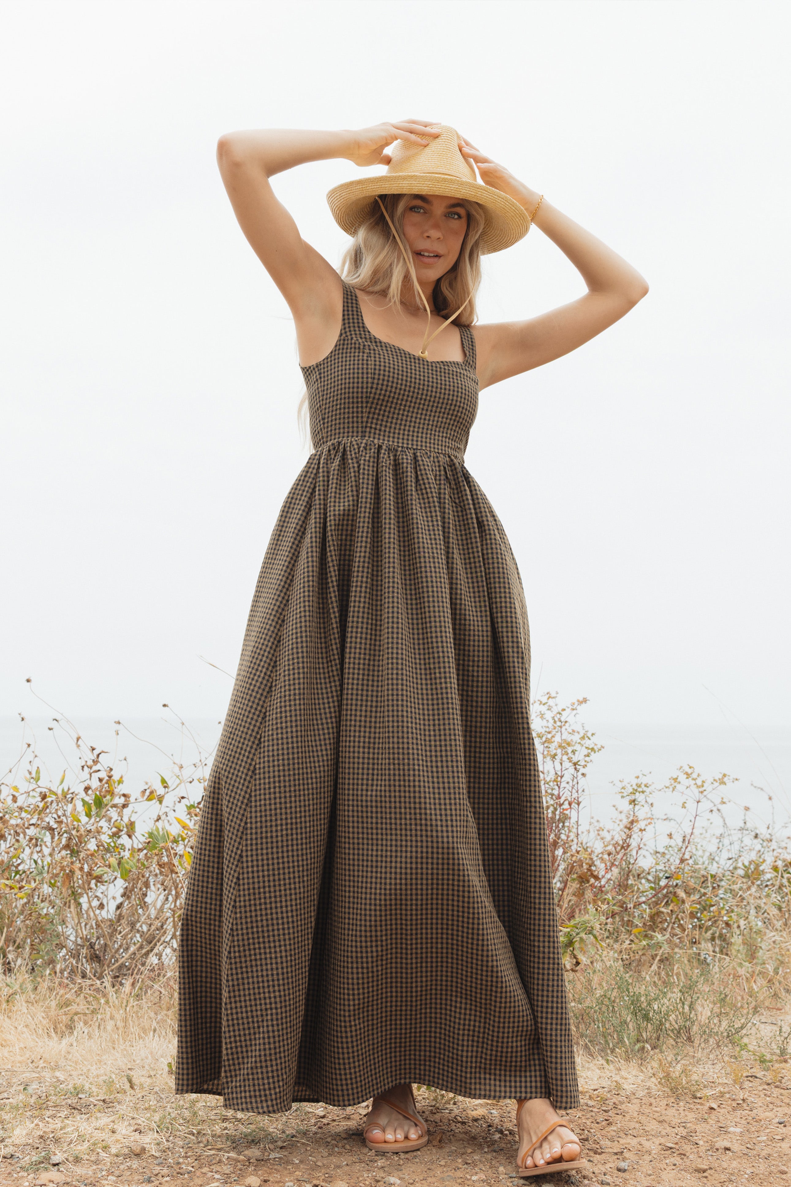 boho gingham dress Reese Gingham Dress