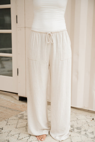【LA MER MA MAISON】22SS★ PIN TUCK WIDE LINEN PANTS Linen Wide Leg Pants. Women Linen Trousers. Loose Fit Linen