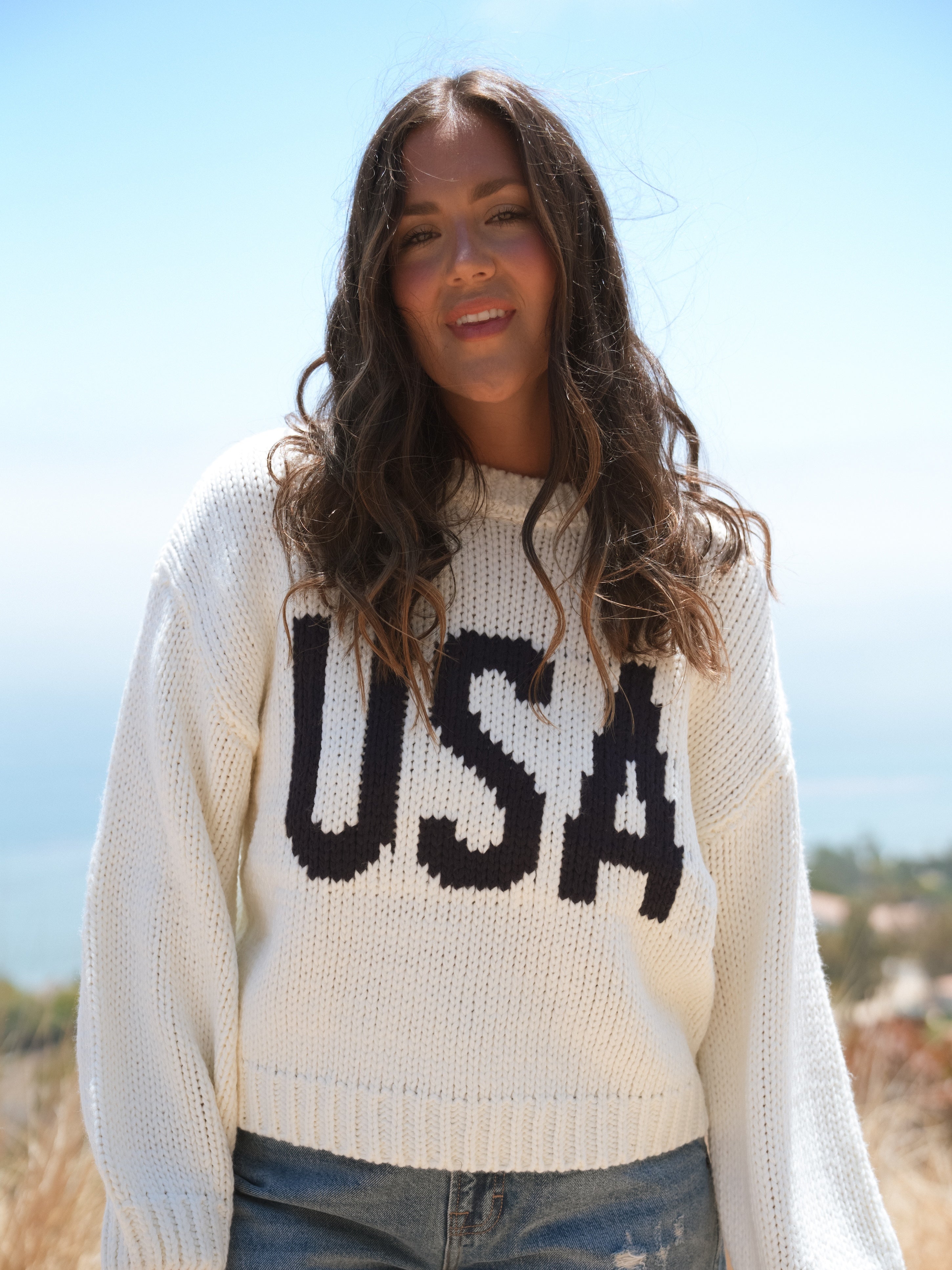 USA Knit Sweater– CARLY JEAN LOS ANGELES