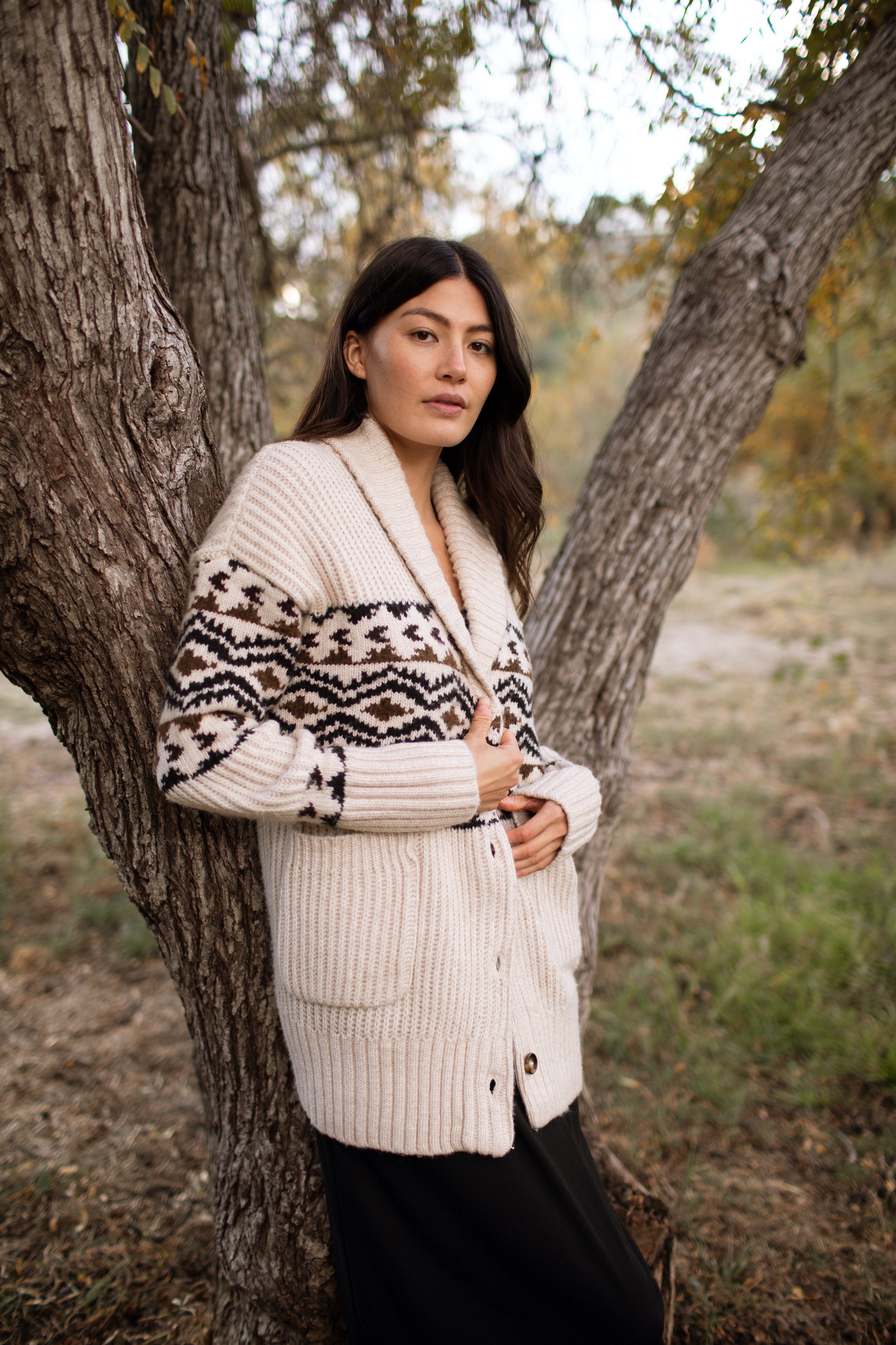 Montana fleece pocket cardigan, Sustainable women's fashion made in Canada
