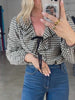 Video of a model wearing the Morgan Wide Leg Flare jeans in dark wash