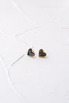 Marble Heart Necklace and Earring Set